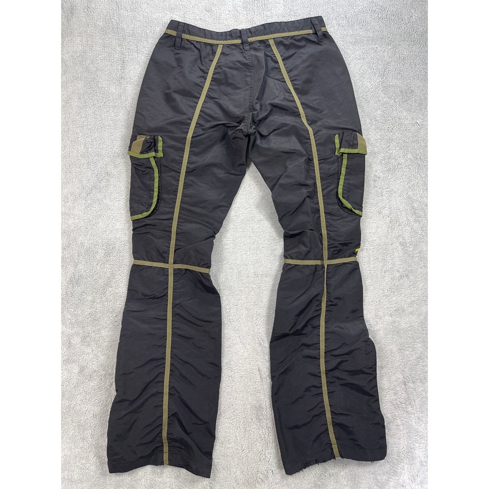 Parasuco Cargo Pants Mens 32 Black Parachute Techwear Cyberpunk Ergonomic Y2K - Picture 6 of 15